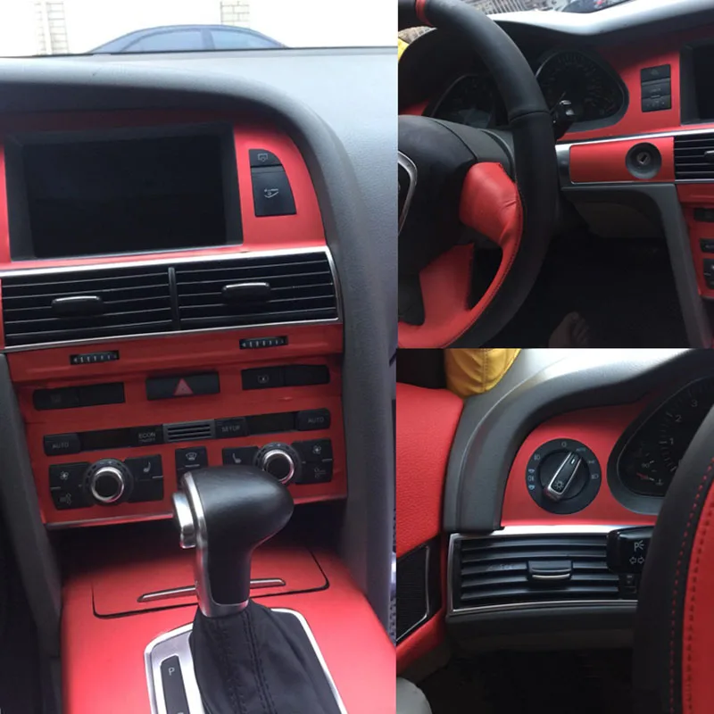 Новый 3D углеродное волокно интерьер автомобиля центральная консоль изменение