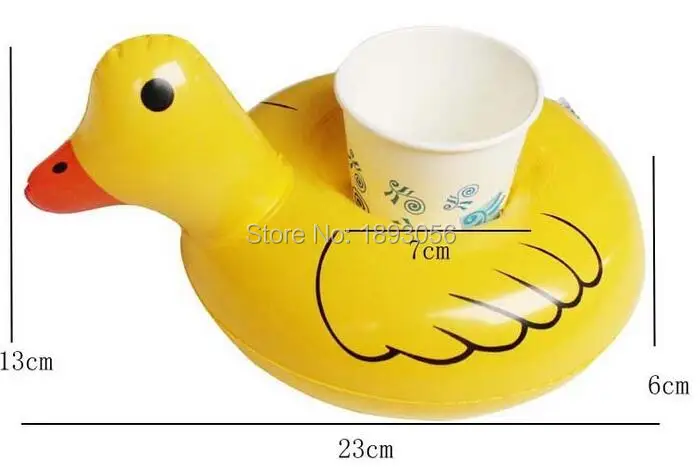 12 шт. надувная желтая утка держатель для банки Coco Cola дома ПВХ каботажное судно