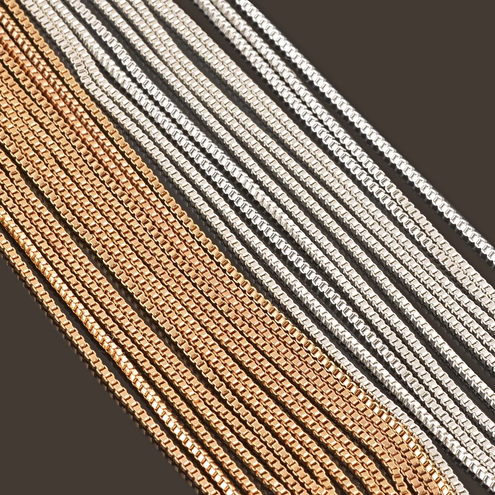 1 шт. качественная маленькая цепочка в коробке ожерелье для кулона длина 2 цвета