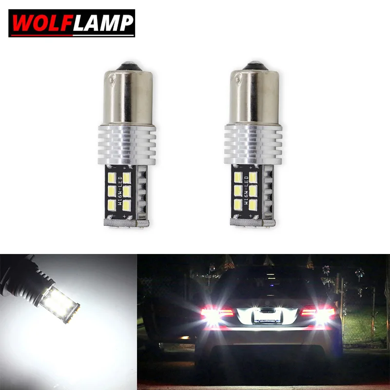 Wolflamp 2 шт. 1156 BA15S P21W светодиодный стоп сигнал задний фонарь автомобильная