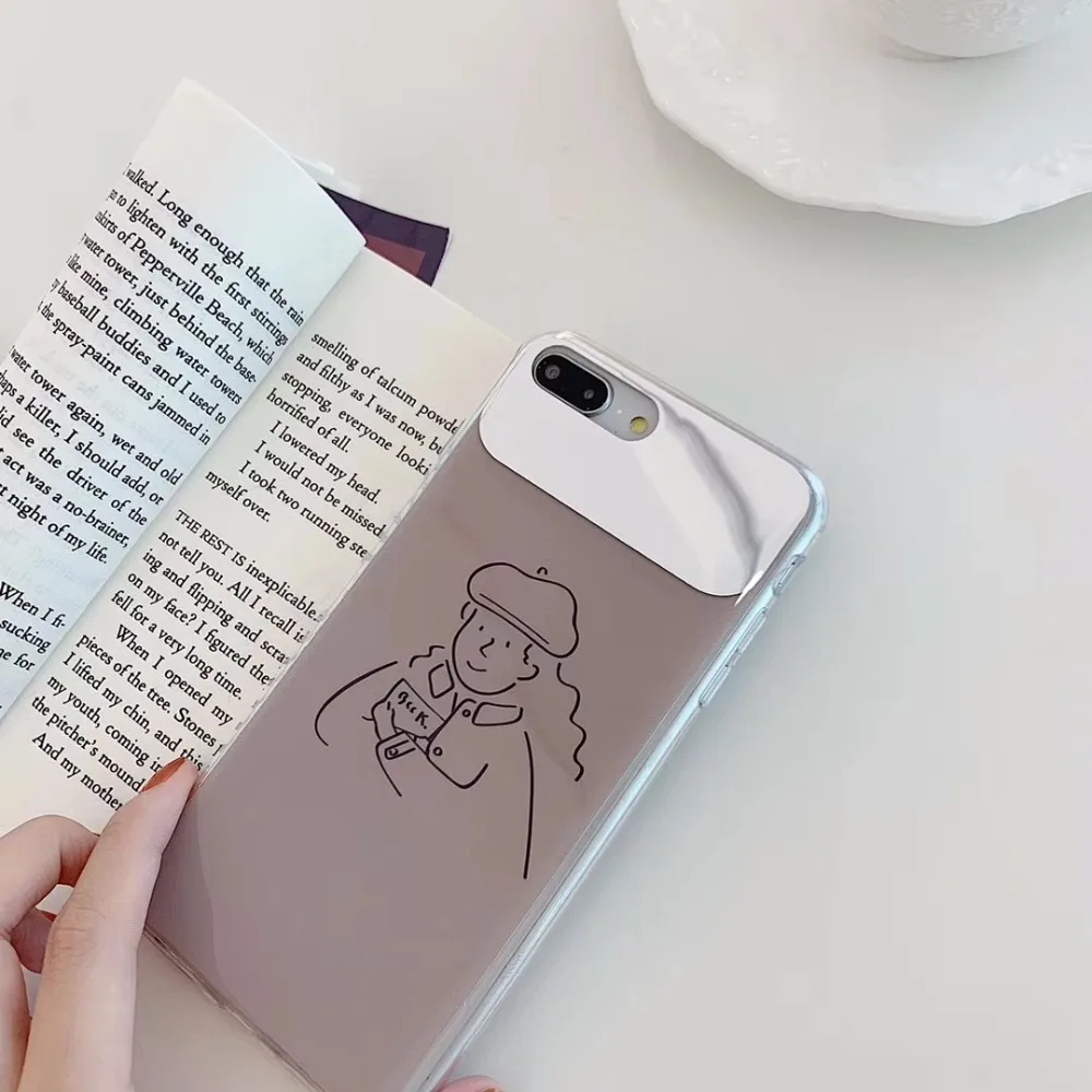 Покрытие зеркала чехол для сотового телефона iPhone x 7 6s Силиконовые Plus 10 Xr Xs max