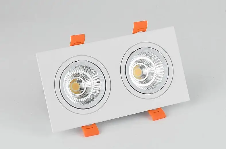 1 шт. двойной квадратный Диммируемый светодиодный светильник COB потолочный