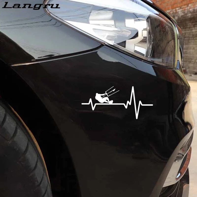Langru скейтбординг змей сердцебиение винил декоративная Автомобильная наклейка