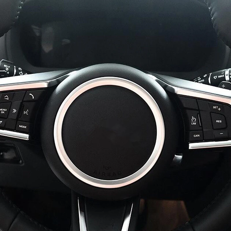 Car внутренняя Авто Матовый руль кольцо Накладка для Jaguar F PACE 2016 2017 2018 2019|Лепнина