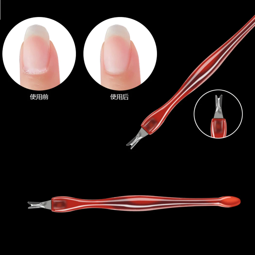 1 шт. из нержавеющей стали для кутикулы толкатель ногтей Декоративная вилка