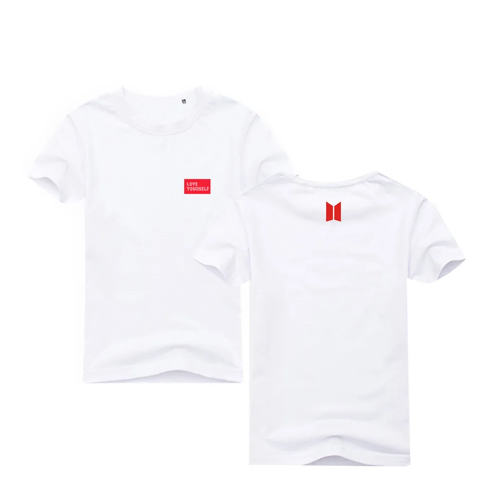 Новый Kpop Love Yourself ответ World Tour Футболка короткий рукав мода обувь для мальчиков