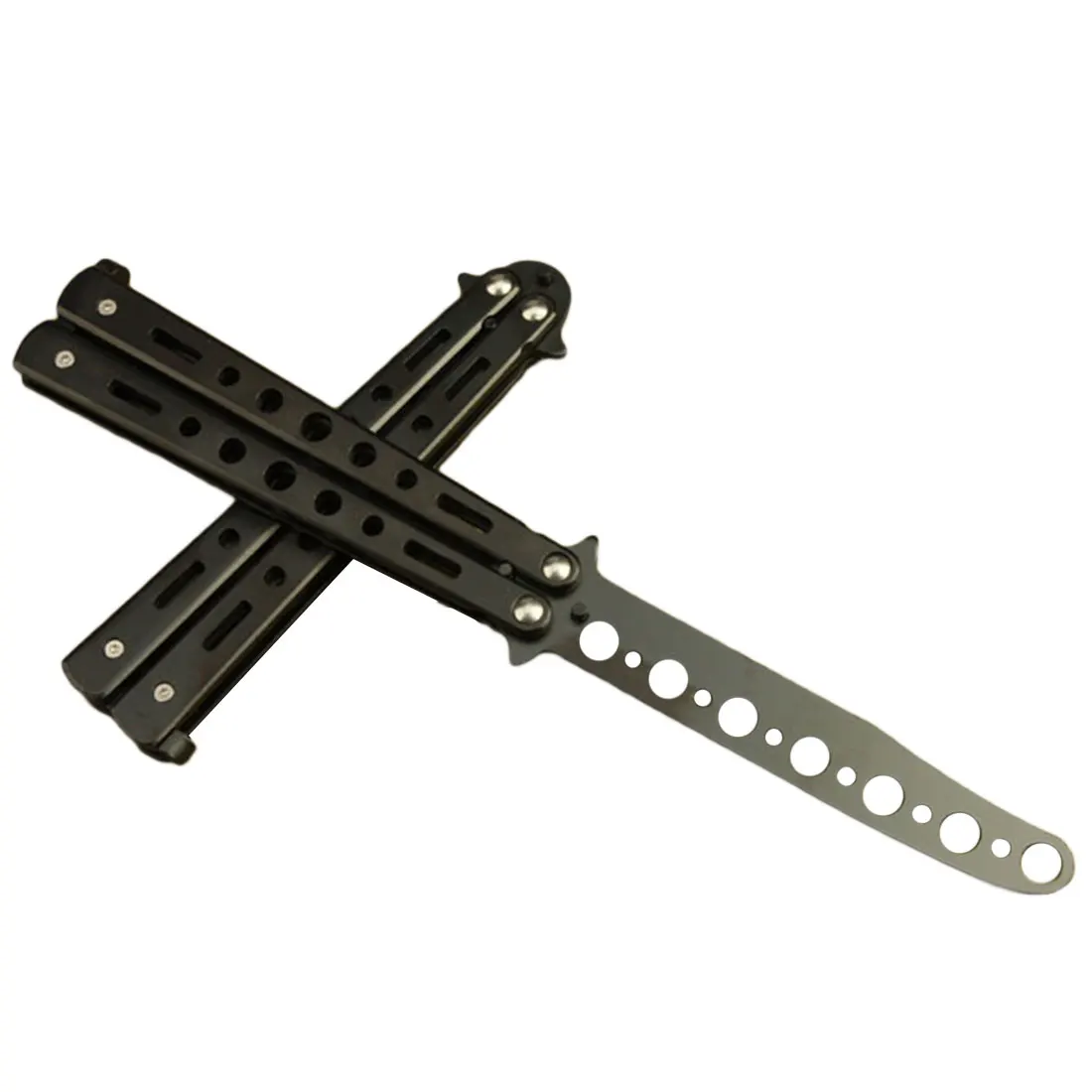 Бабочка Стиль тупое лезвие нож инструмент для Balisong тренер тренировка практика Бабочка нож расческа Fling нержавеющая сталь