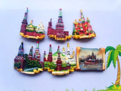 Красная площадь Россия Московский Кремль москвская смола магниты на