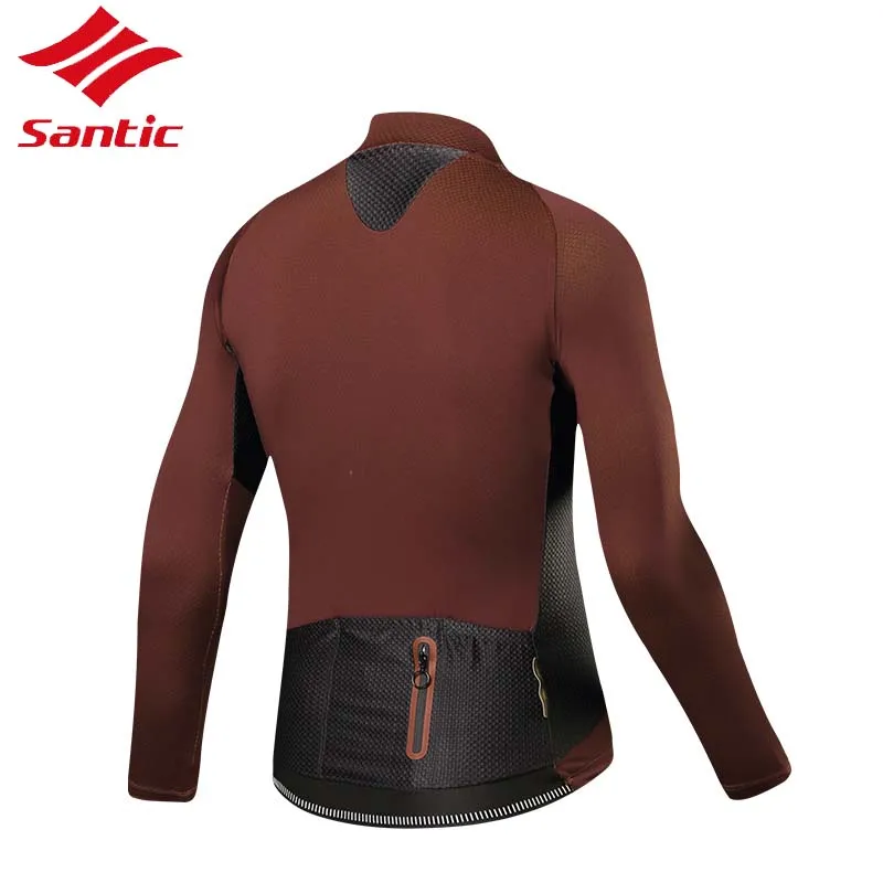 Santic 2019 весна осень Мужская ветрозащитная двухцветная ткань с длинным рукавом