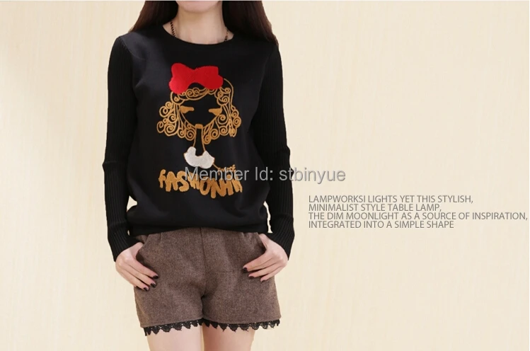 Hot Sale Winter Fashion women set of head Sweater Casual O-neck Knitted Pullovers loose thickening velvet garment | Женская одежда