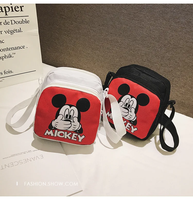 Детский плюшевый Кошелек disney г., новая Студенческая сумка на плечо для родителей и ребенка милая мини-сумка с принтом Микки Мауса для девочек