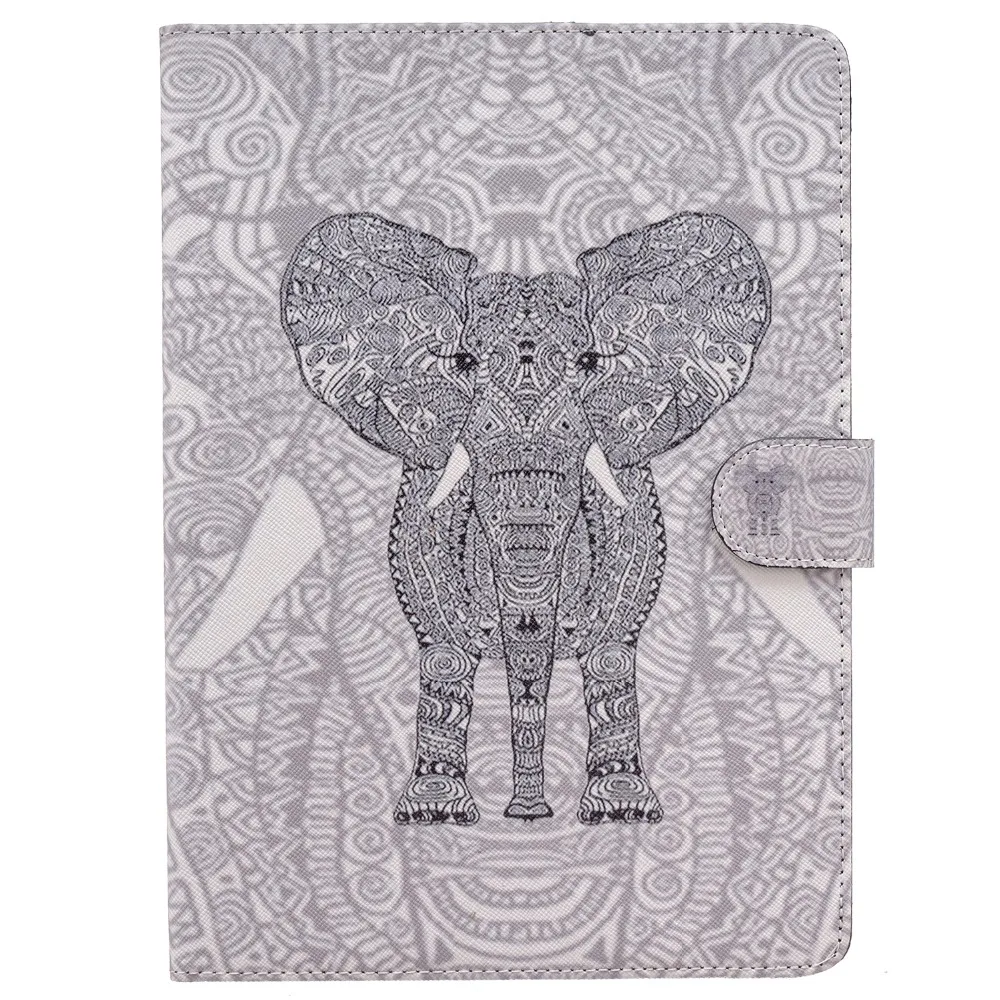 Novelty New Style Cute Painting PU Leather Flip Case For Apple iPad air Stand Card Slot Smart Folio Wallet Book Cover 5 | Компьютеры и