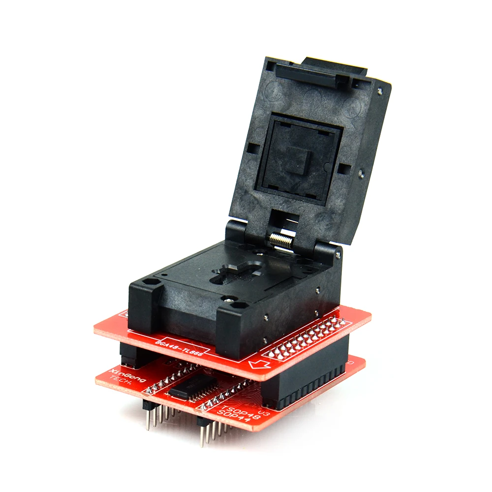 2019 новейший адаптер/адаптер BGA48 ZIF с адаптером TSOP48/SOP44 поддержка NAND flash только для