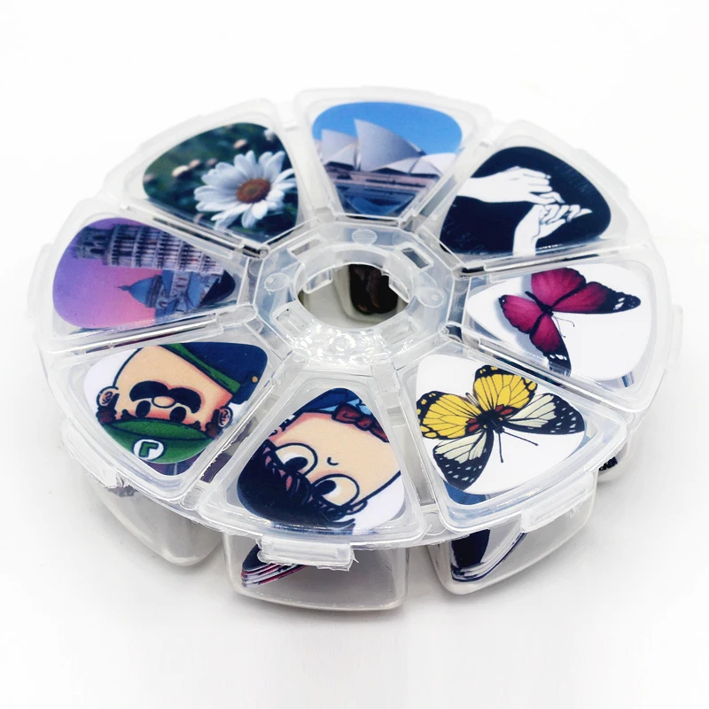 50 шт. набор аксессуаров для гитары 8 ячеек|guitarra pick|musical instrumentsguitar picks |