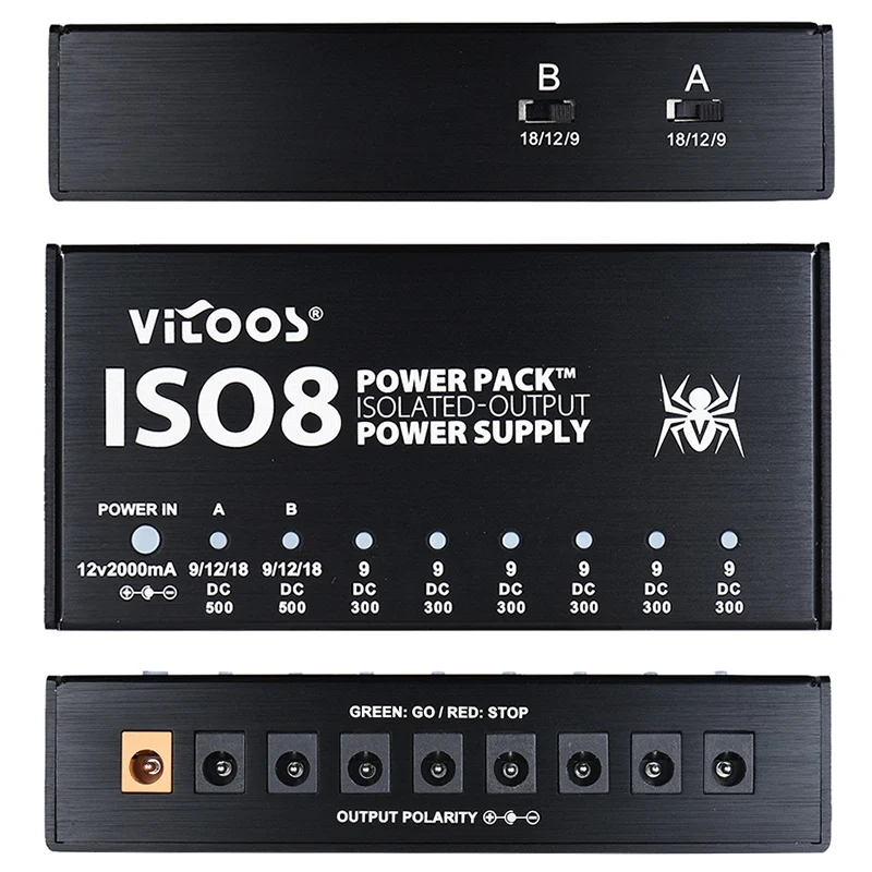 Vitoos Iso8 гитарные интегрированные эффекты компактный размер источник питания