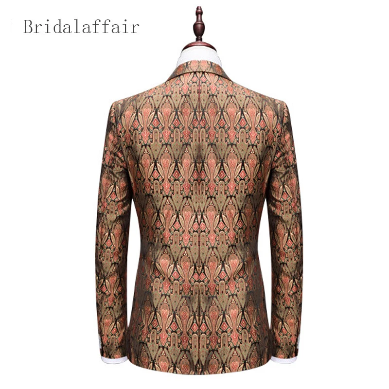 Bridalaffair 2018 новые мужские фигурные костюмы модные блейзеры с принтом для клуба