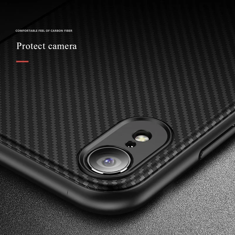 Чехол Toraise для iPhone XS роскошный мягкий Силиконовый ТПУ чехол из углеродного