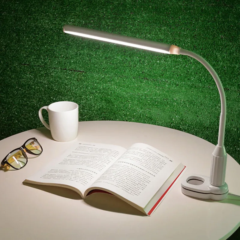 Настольные лампы USB Led Настольная лампа на зажиме для чтения книг Гибкая