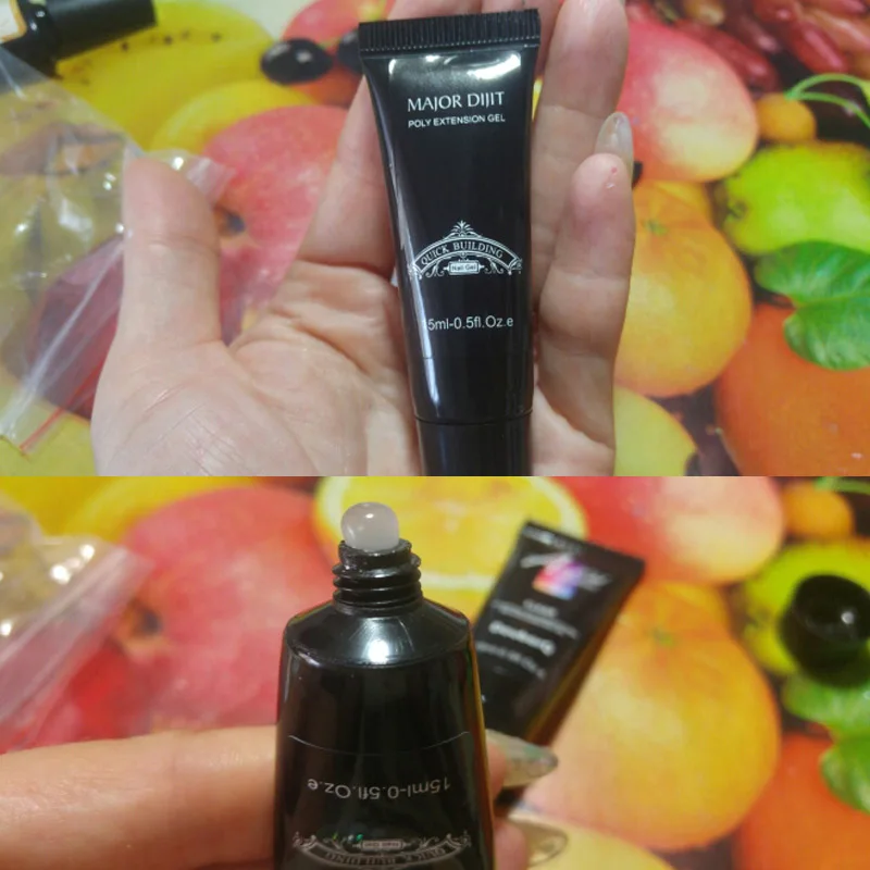 15 мл поли гель с украшением в виде кристаллов продлить УФ для ногтей расширение