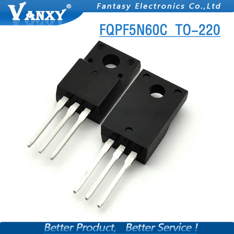 10 шт. транзистор FQPF5N60C TO-220F FQPF5N60 5N60C 5N60 TO220 TO-220 | Электронные компоненты и