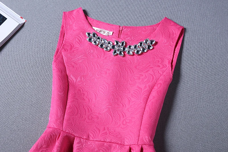 2016 г. европейский стиль однотонное винтажное платье летнее праздничное с