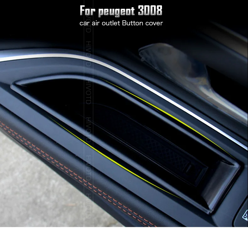 Hivotd для peugeot 3008 GT/5008 GT- коробка для хранения передней двери автомобиля накладка Органайзер интерьерные аксессуары для автомобиля Стайлинг