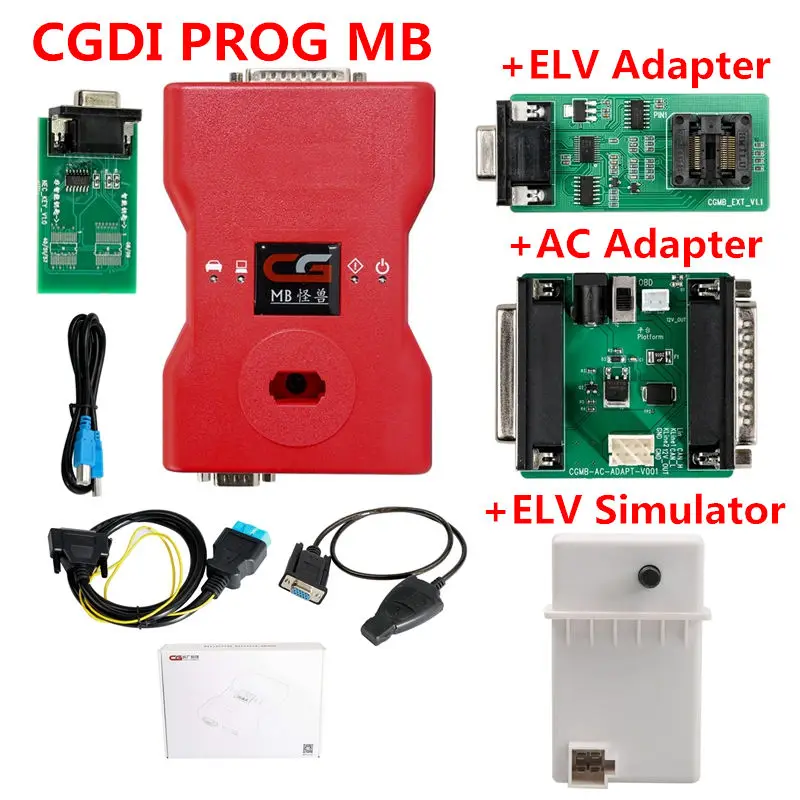 Add ELV Simulator AC CGDI MB программатор поддерживает все ключевые потери для Benz Быстрый добавить ключ CGDI Prog MB с адаптером переменного тока/ELV/EIS опционально - Цвет: Add ELV Simulator AC