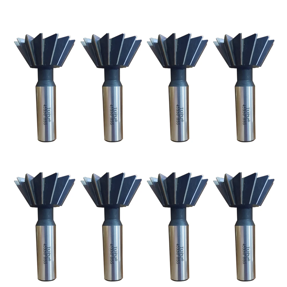 1pc 45/60 Degree HSS Dovetail Cutter End Mill Milling 10mm 12mm 14mm 16mm 18mm 20mm 25mm 30mm 32mm 35mm 40mm 45mm 50mm 60mm