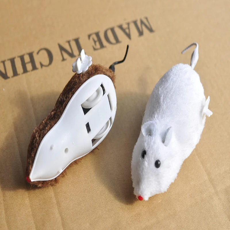 1 шт. коричневый белый плюшевый бегущая ветрозащитная мышь смешные страшные