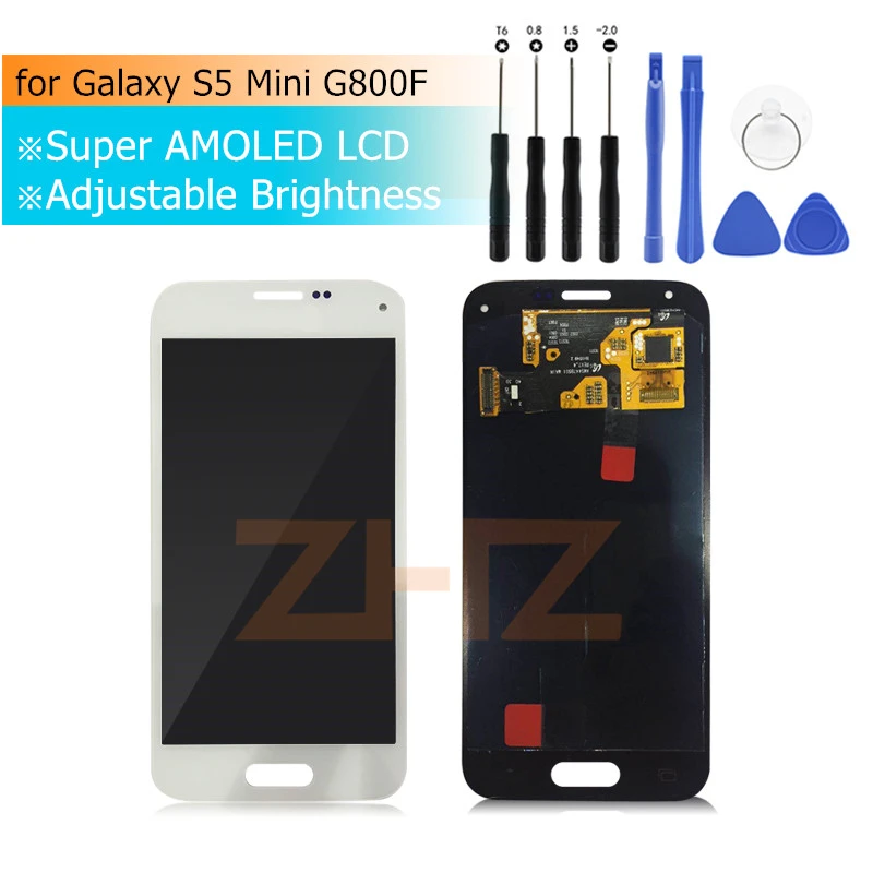 ЖК дисплей Super AMOLED для SAMSUNG Galaxy S5 Mini G800F сенсорный экран с дигитайзером в сборе