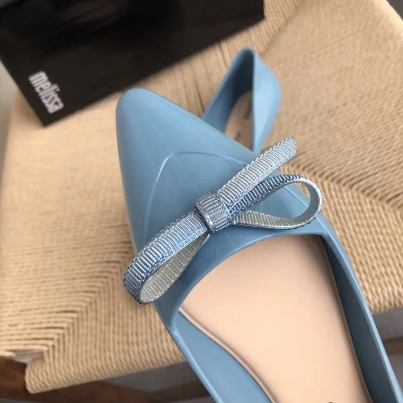 Новинка года; Melissa; женские босоножки с бантом; летние женские сандалии; Melissa; женская обувь; нескользящие женские прозрачные сандалии; дышащие