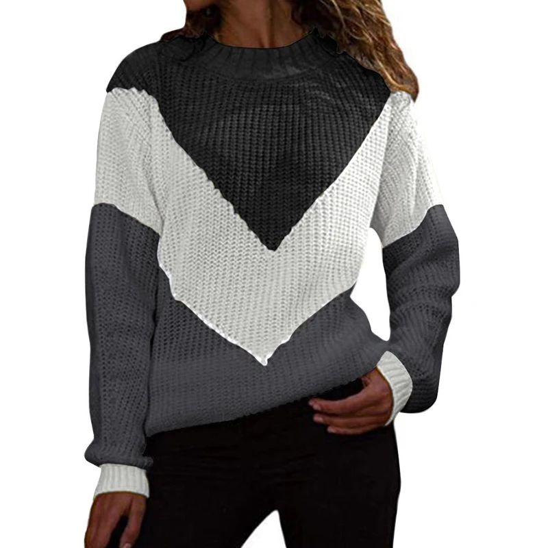 Женские зимние свитера 2019 Джемперы трикотажная одежда Модный женский белый