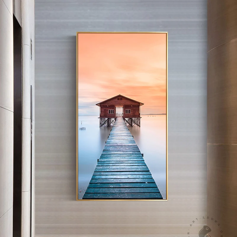 Современная фотография природный пейзаж дерево море пустыня Холст Живопись