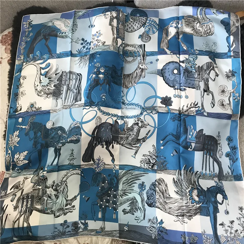 

Luxury Print 100% Twill Silk Scarf Shawl Hijab 88x88cm