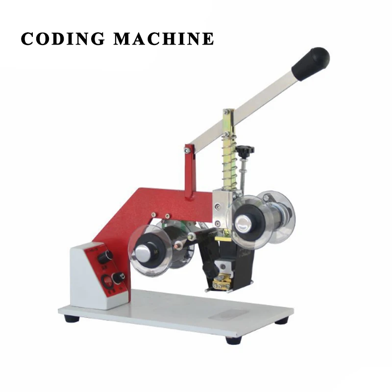 Color Ribbon Hot Printing Machine Leather Embosser Date Code Printer 220V Electric Ribbon Hot Printing Tool ZY-RM5-E