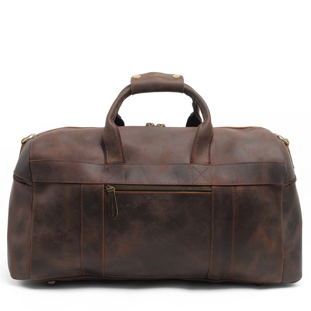 Мужская Дорожная сумка из натуральной кожи повседневная Водонепроницаемая