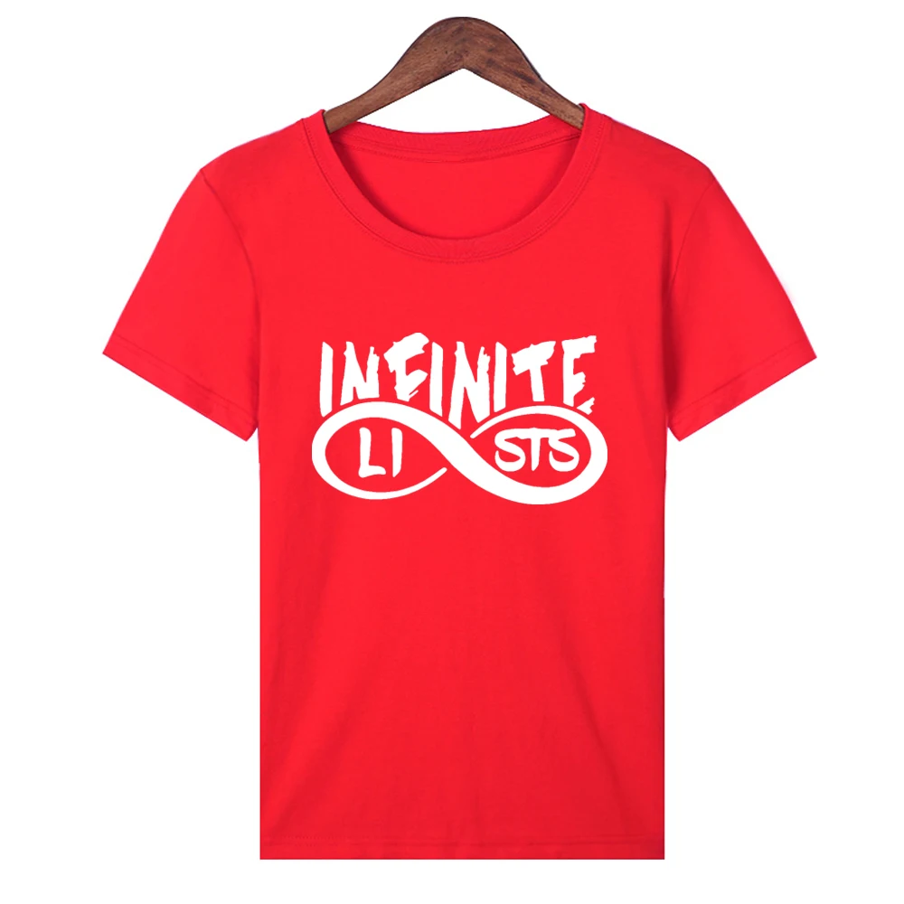 Мужская и женская футболка с коротким рукавом Infinite Lists Merch | одежда
