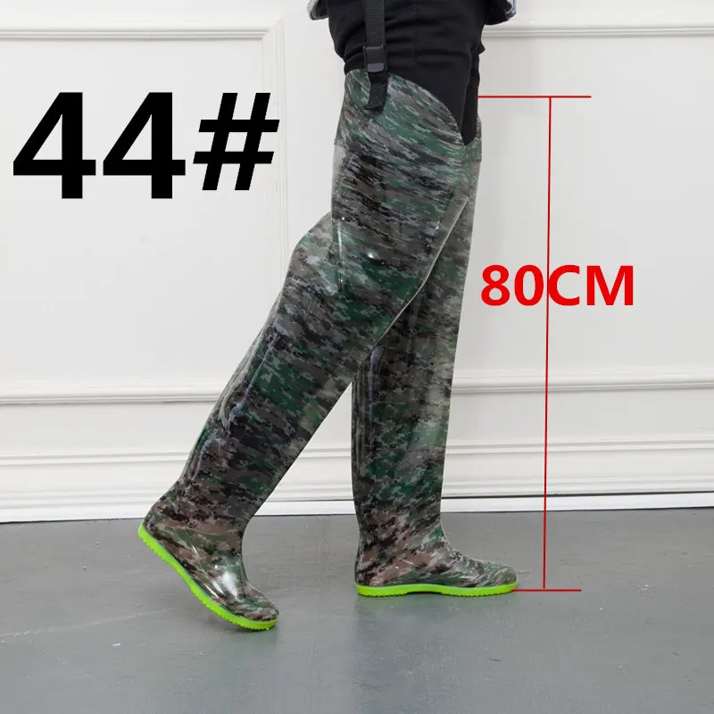 44 Цифровые Camofalge рыбацкие сапоги с высоким прыжком, интегрированная бесшовная комбинация, рыбацкие сапоги высотой 80 см, утепленные мягкие сапоги - Цвет: 44