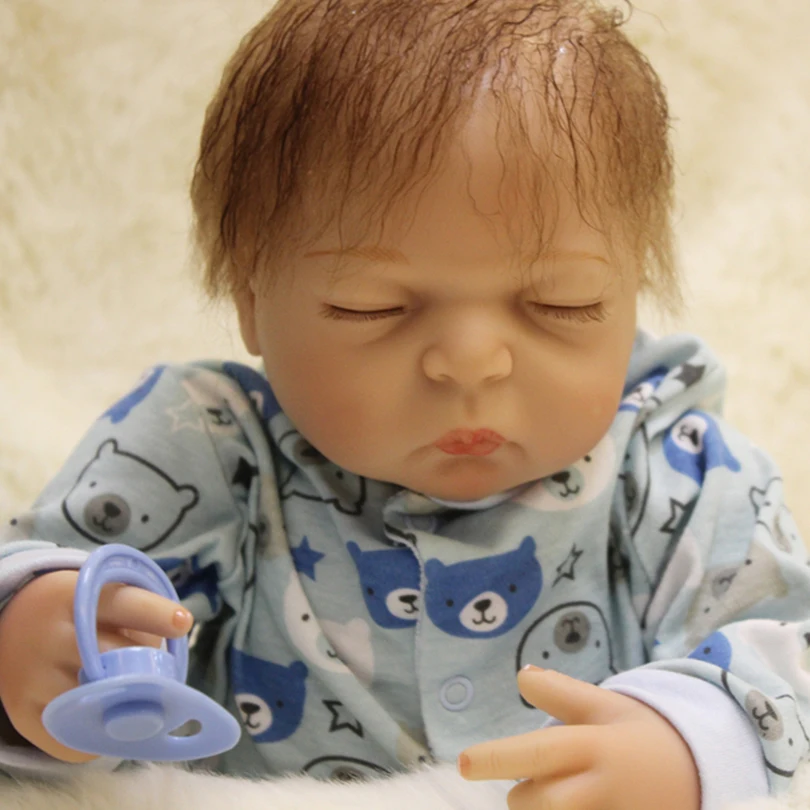 50 см силиконовые куклы reborn baby Sleeping Boy распродажа дешевые виниловые для