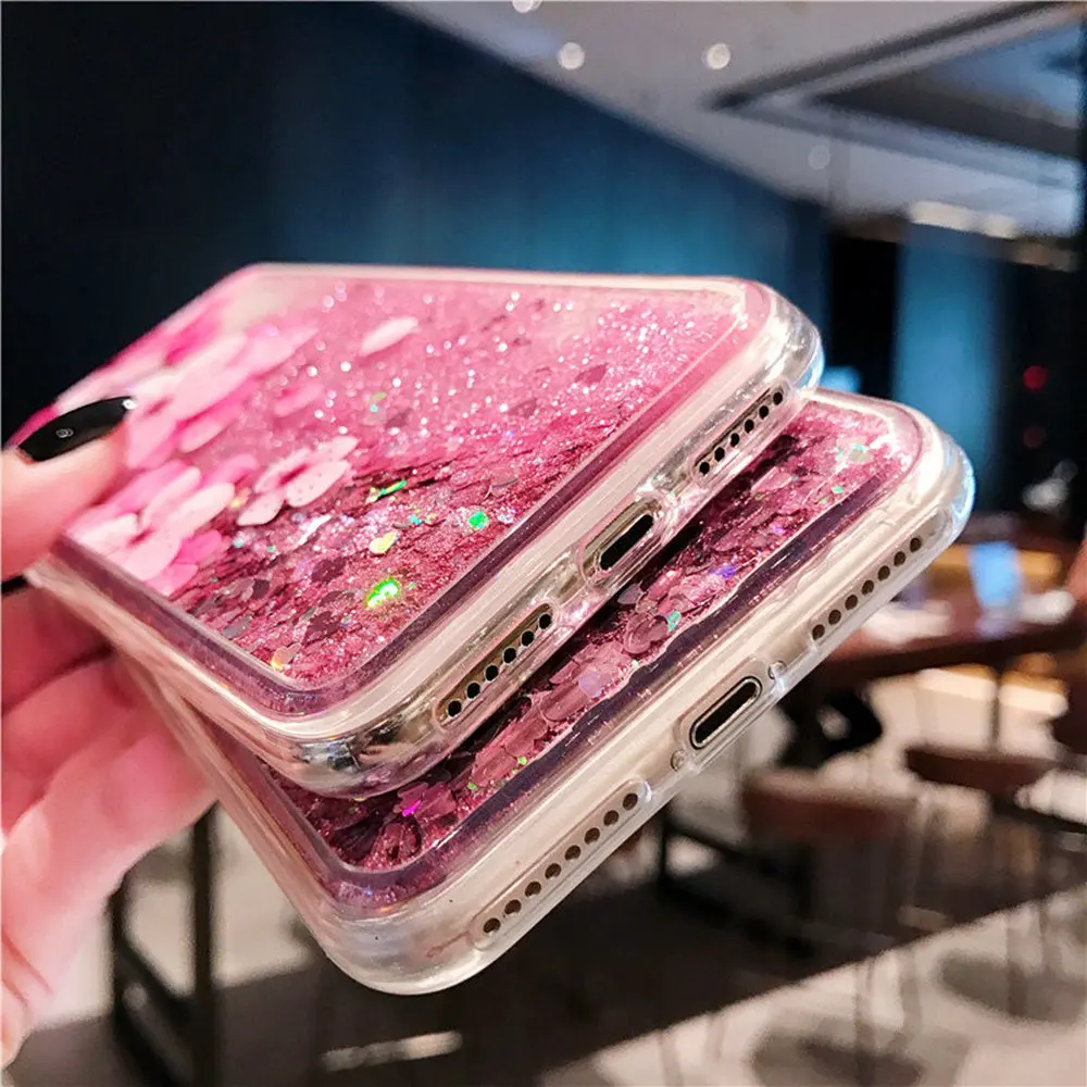For Samsung J4 2018 Case Fashion Cute Liquid Cases Cover Galaxy A9 J82018 Note 9 8 Coque Silicone |