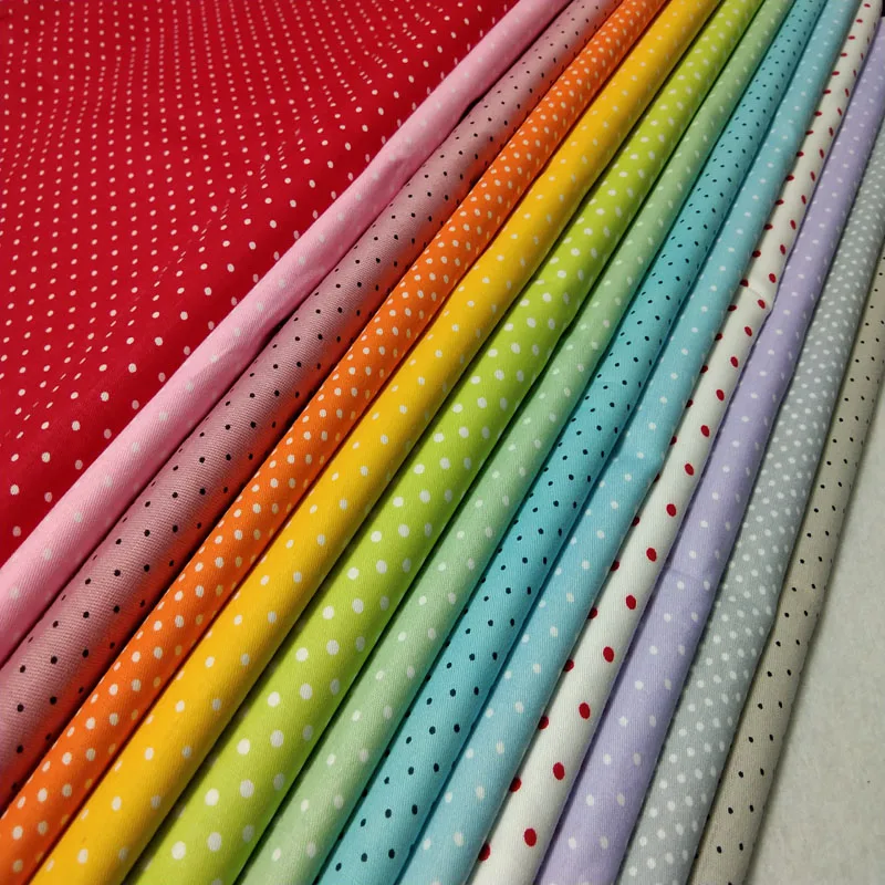 50x160cm 13 option Polka dot cotton fabric patchwork Combination for sewinssg Baby Cloth Dre Quilting Bedding Textile Kids | Дом и сад