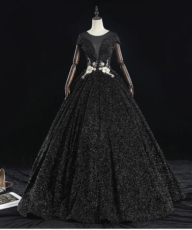 Сексуальное черное бальное платье, бальное платье vestidos De 15 Anos, недорогие милые платья 16 лет, бальное платье