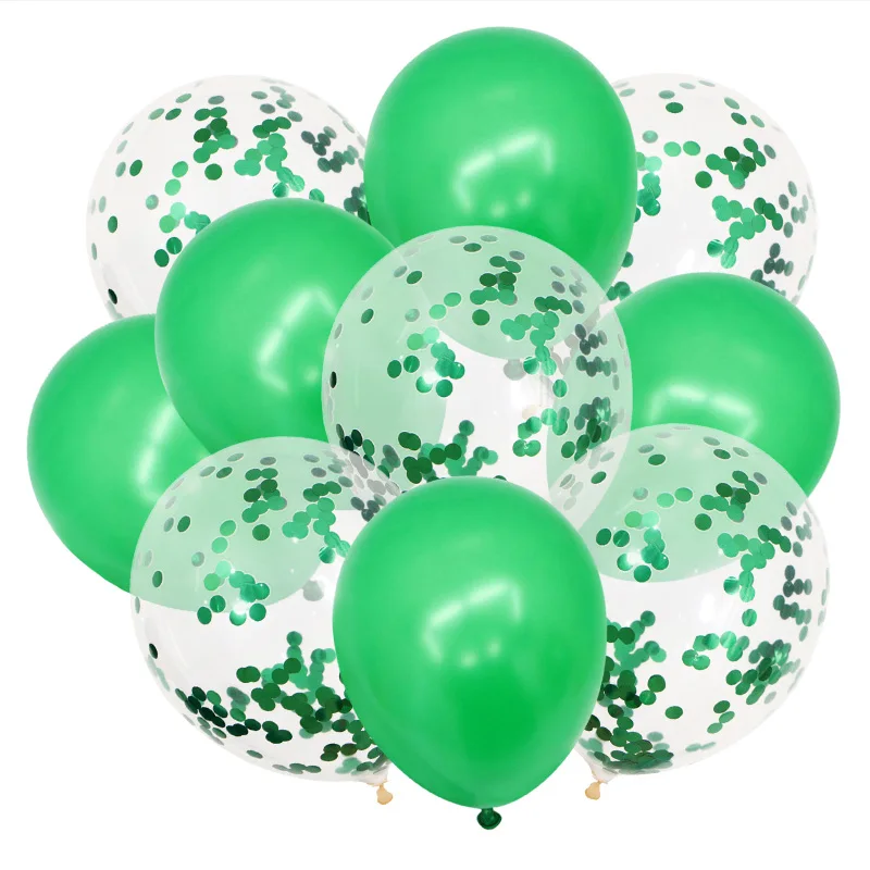 10pcs green 4pcs Number Foil Balloons 40inch Green Silver Digit Air Balloons Christmas Decoration Happy New Year Globos Graduation - Цвет: 10pcs green
