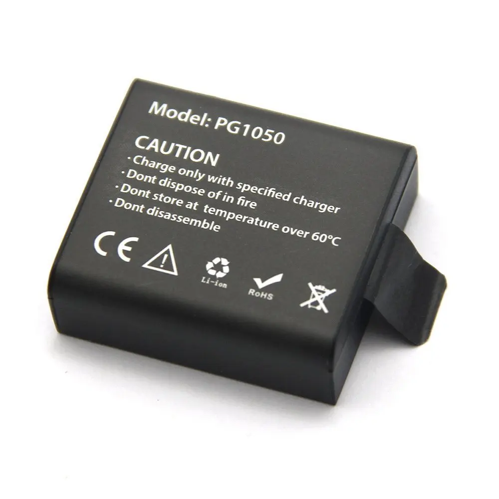 2x1050 mAh батарея экшн камеры с USB двойным зарядным устройством для Sj4000 (wifi) Sj5000 SJ6000