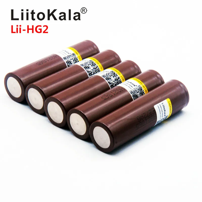 Аккумулятор LiitoKala Lii-HG2 18650 3000 мА · ч высокая разрядка большой ток 30 А аккумулятор |