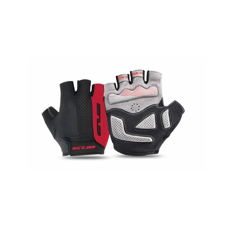 Black Red GUB 2099, перчатки для велоспорта с полупальцами, для спорта на открытом воздухе, MTB, противоударные, Нескользящие, дышащие, мужские, женские перчатки для велосипеда, велосипедные перчатки - Цвет: Black Red