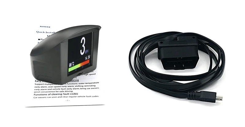 2,4 ''AUTOOL многофункциональный автомобильный OBD Умный Цифровой Измеритель и сигнализация код неисправности температура воды датчик напряжения измеритель скорости дисплей
