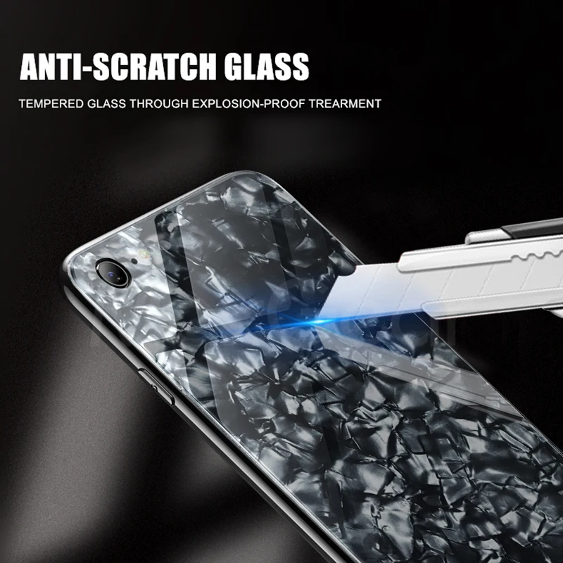 Новинка чехол из закаленного стекла для iPhone XR Xs Max Красивая жесткая задняя крышка