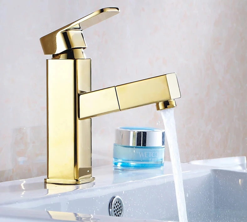 Смеситель для раковины из хромированного латунного материала однорычажный