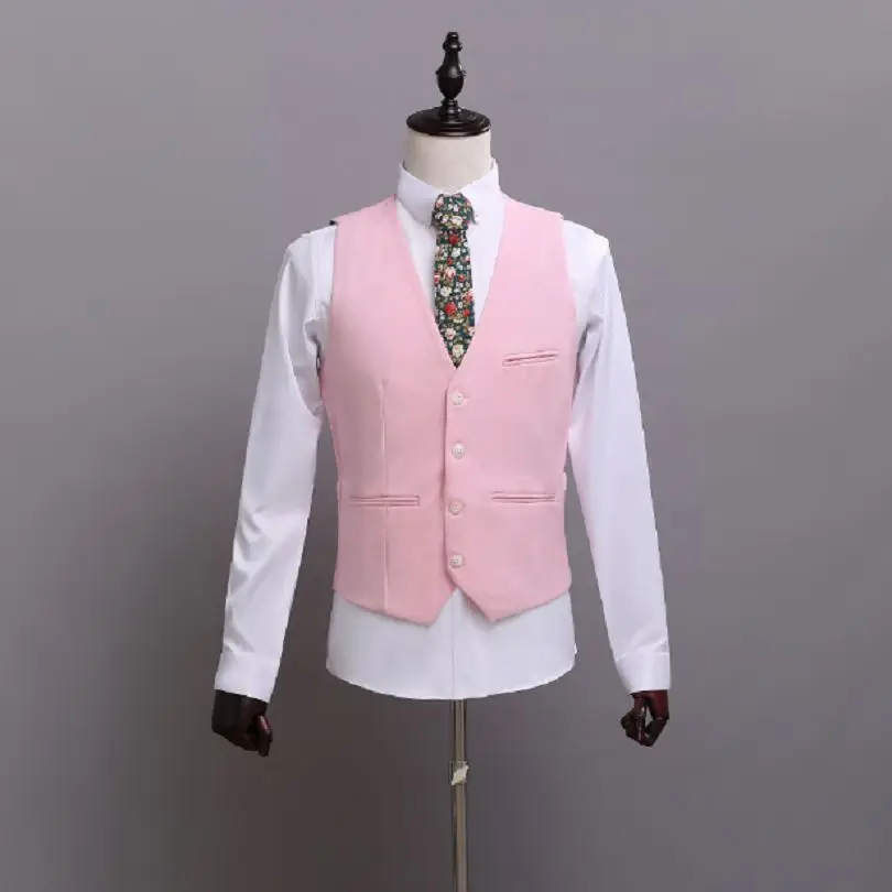 2018 новый дизайн Свадебный костюм розовый к ужину 1 кнопки свадебный смокинг на